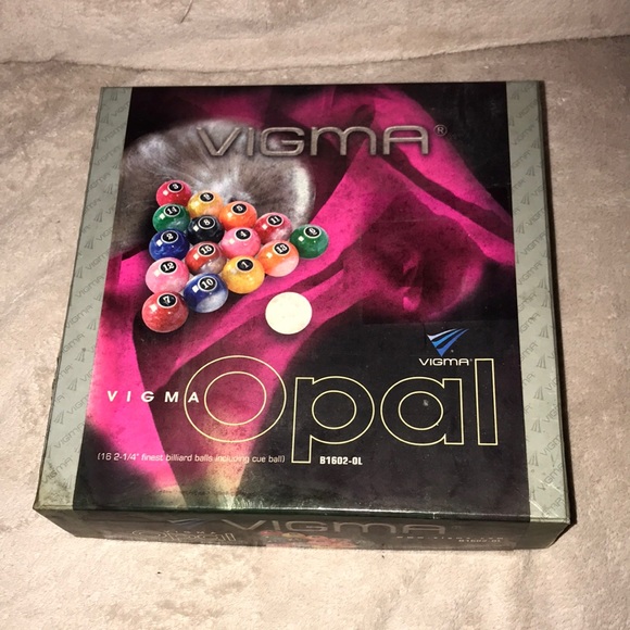 Vigma opal 16 2.25” finest billiard balls including one cue ball in original box - Picture 1 of 9